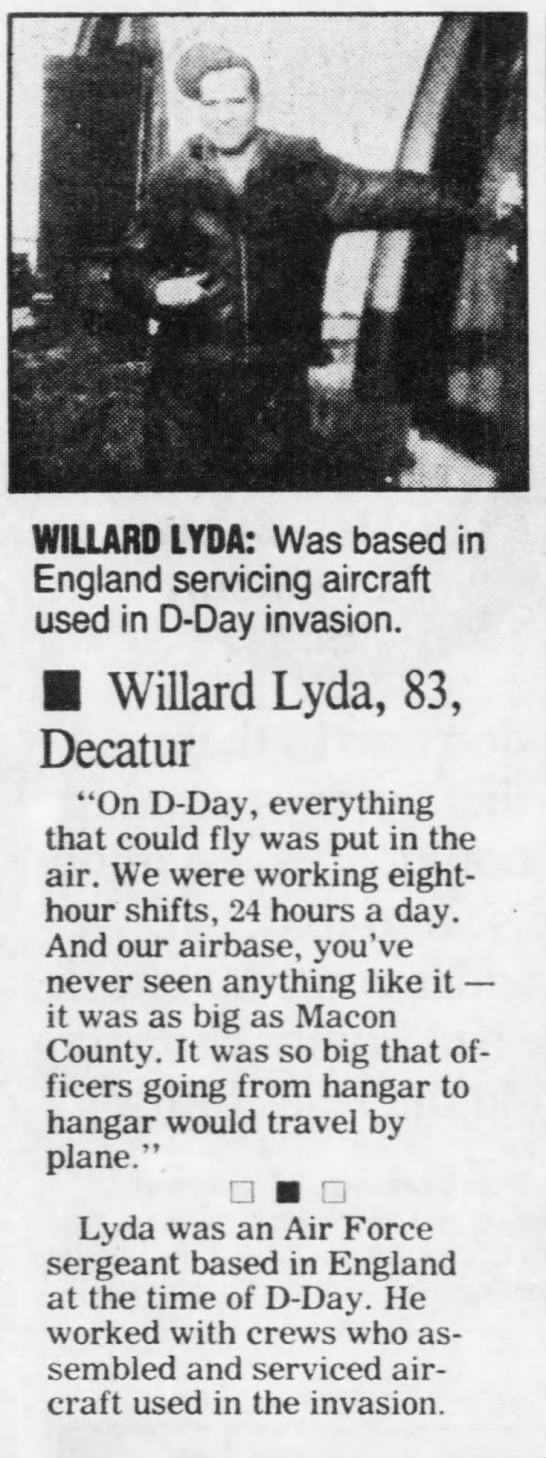 Willard Lyda, 83, Decatur